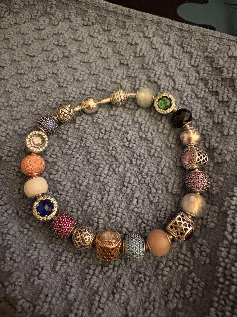 Pandora essence bracelet and charms